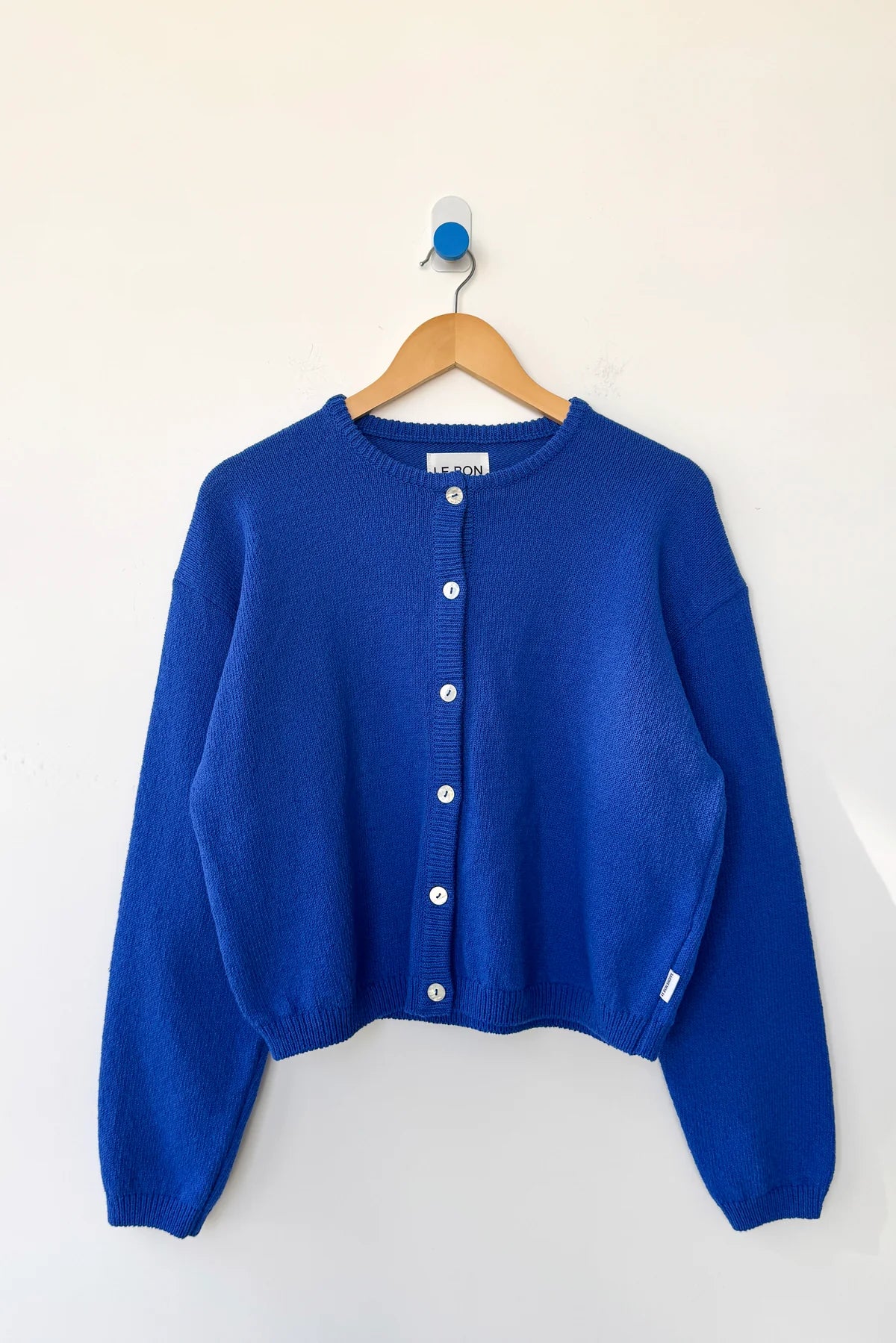 COTTON LEILA CARDIGAN - COBALT