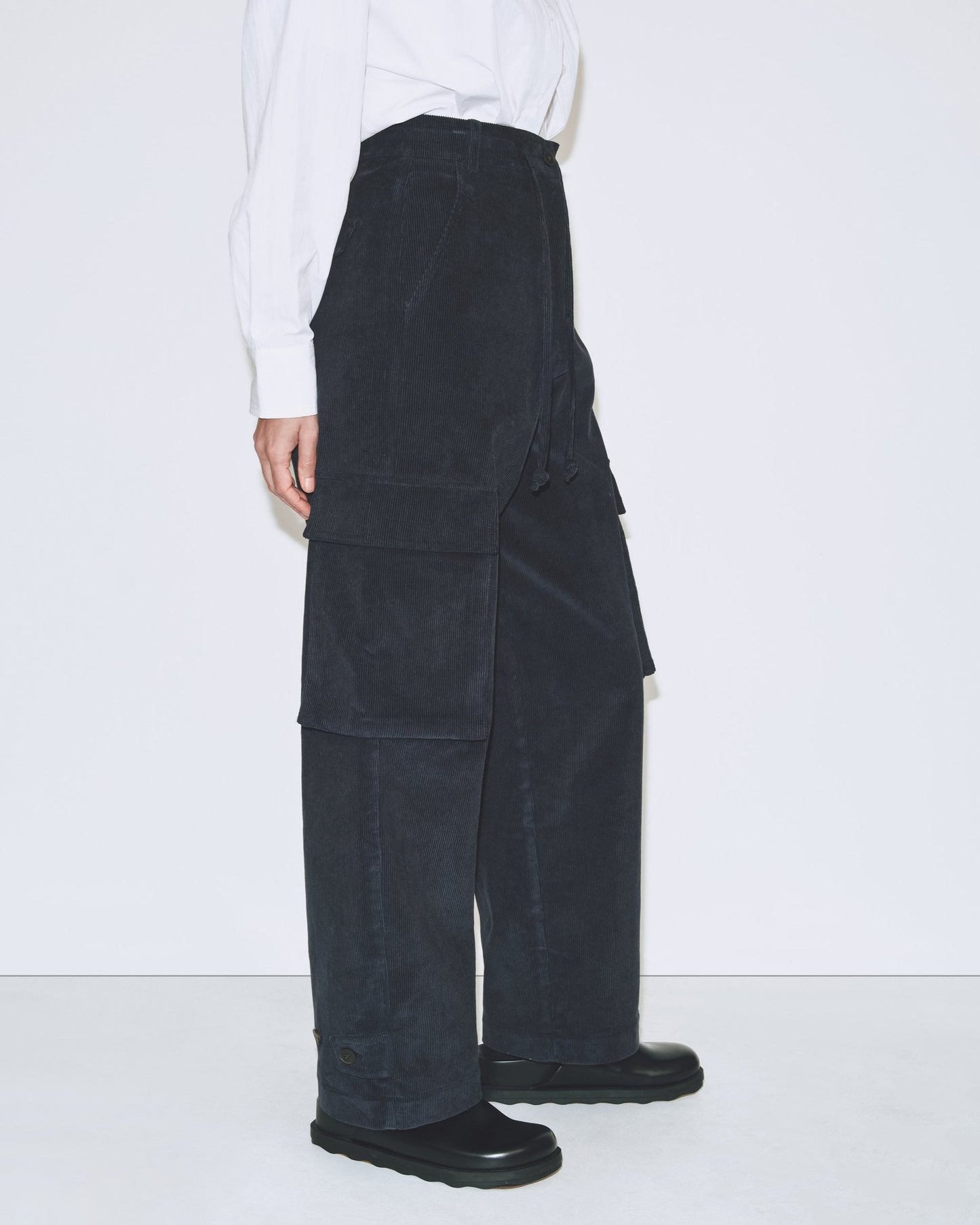 Corduroy Cargo Pants - Navy