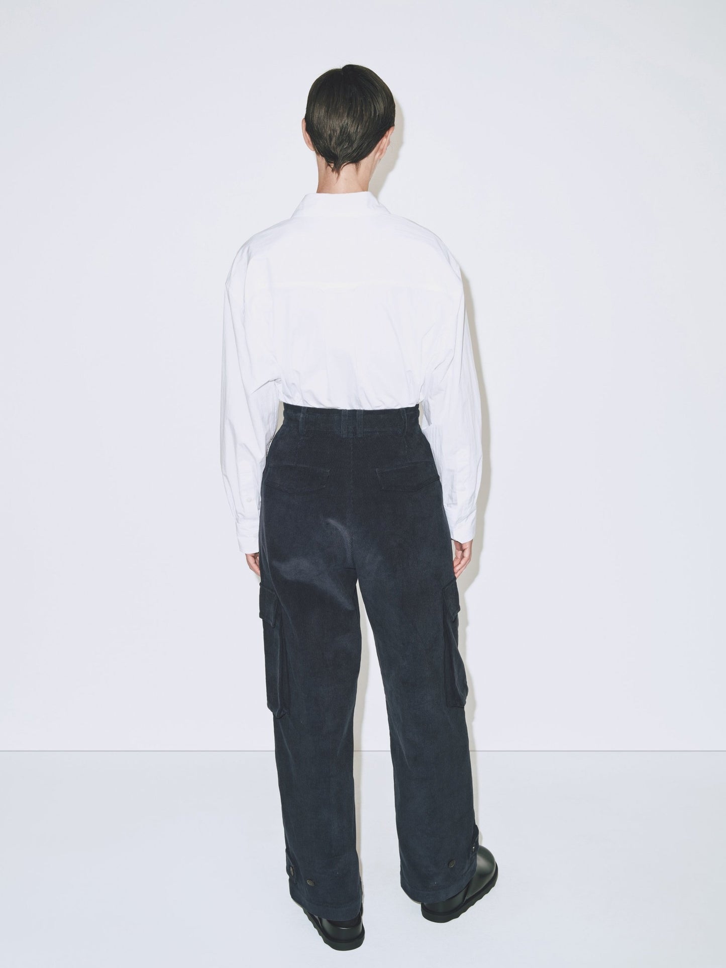 Corduroy Cargo Pants - Navy