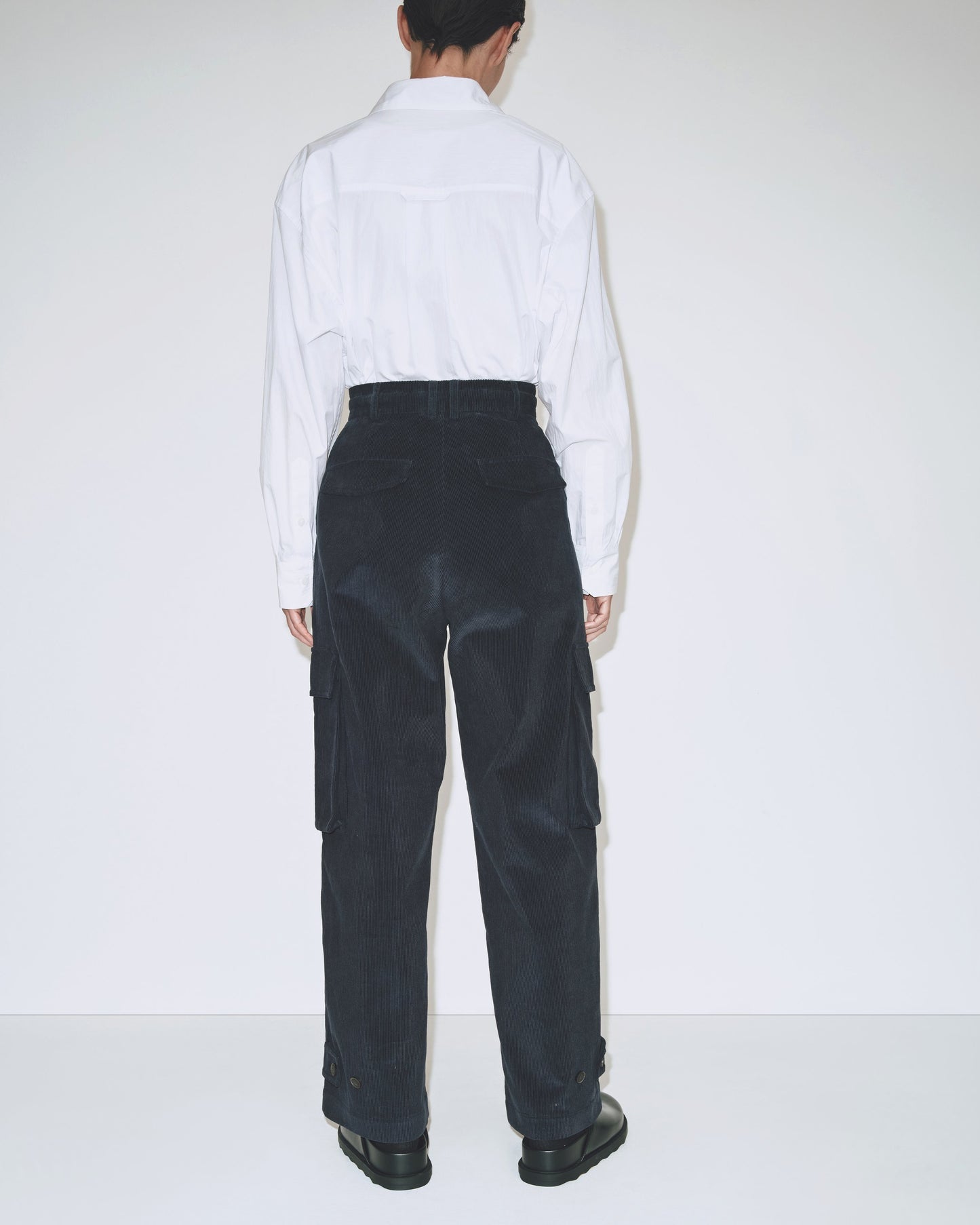 Corduroy Cargo Pants - Navy