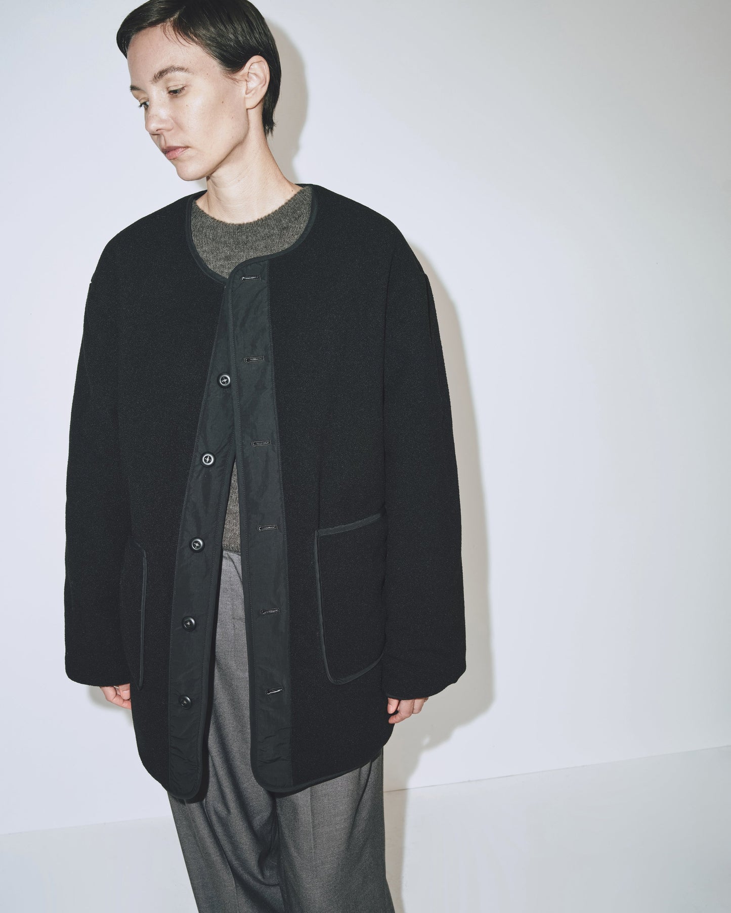 Reversible Padded Jacket - Black