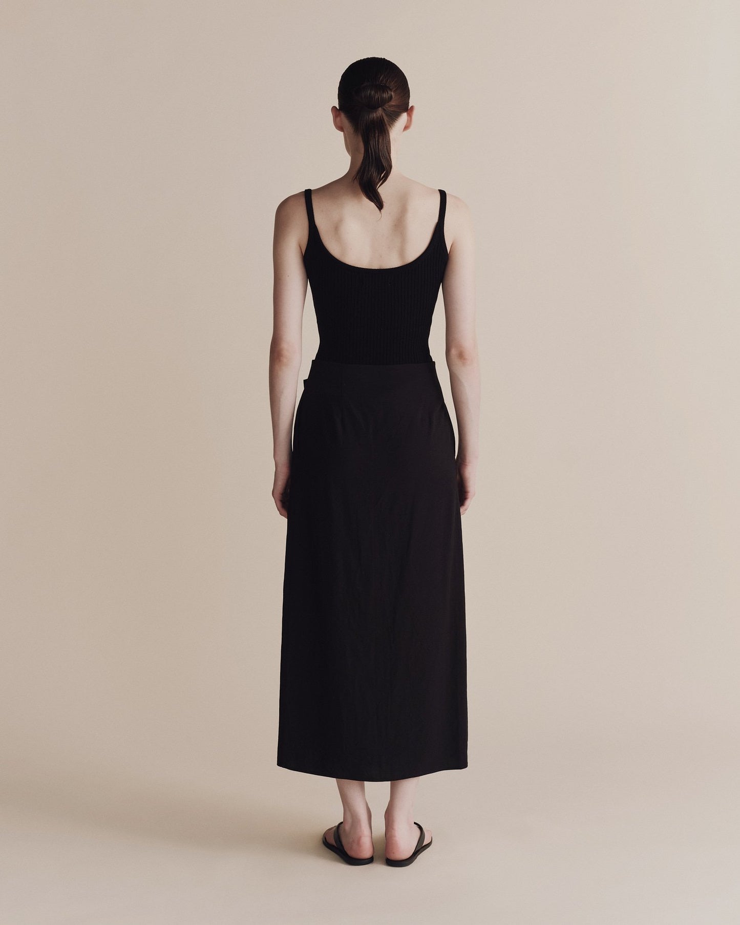 Ribbed Knit Tank - Black