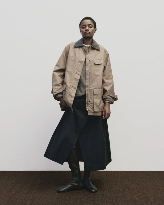 Contrast Collar Work Jacket