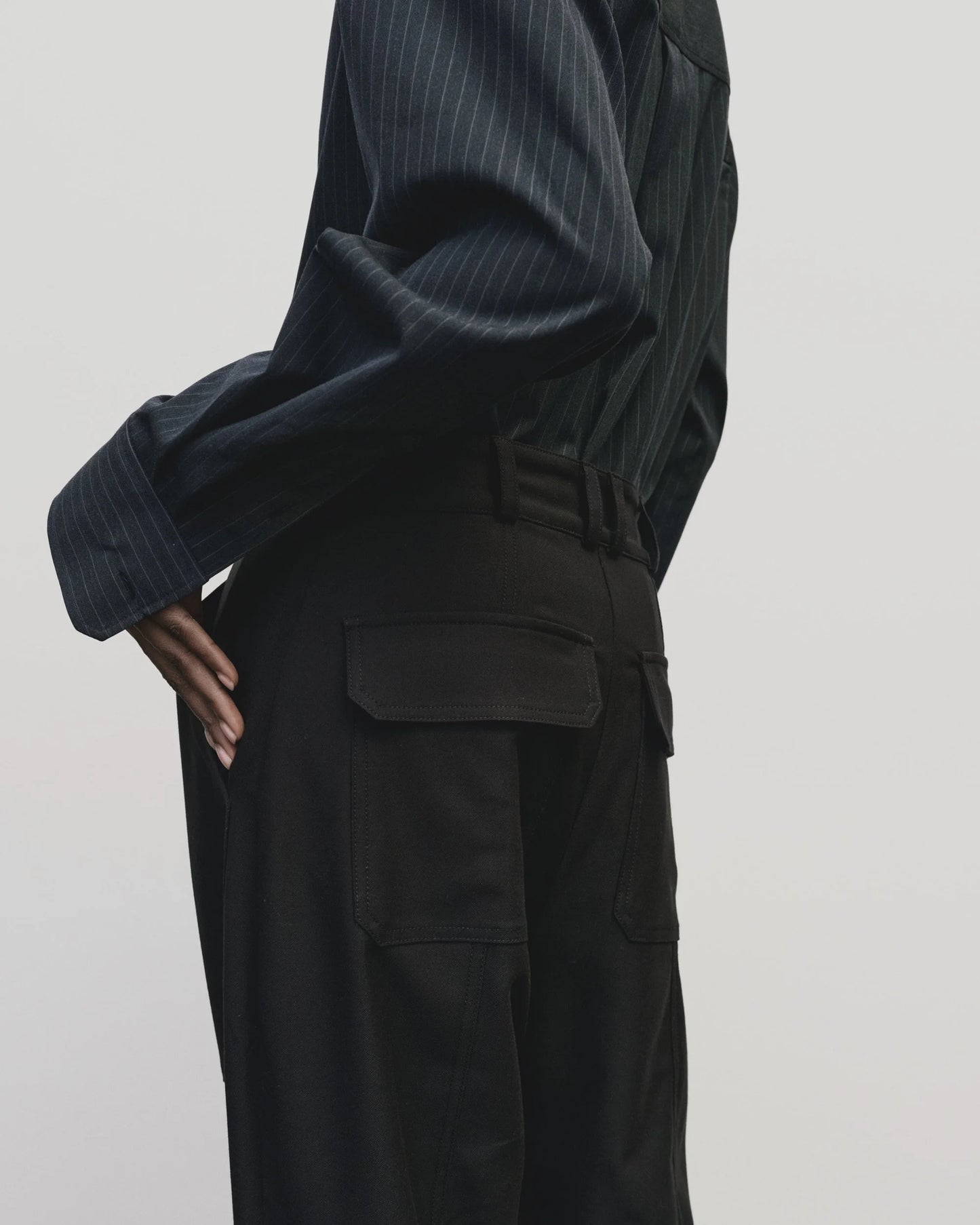 Wool Blend Workwear Pant - Navy