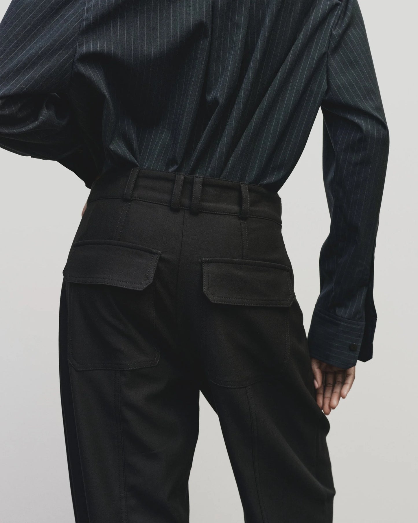 Wool Blend Workwear Pant - Navy