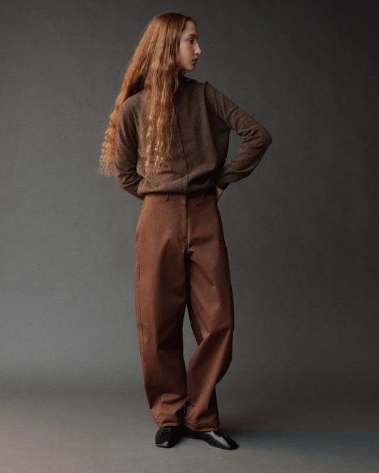 Cotton Barrel Leg Pant