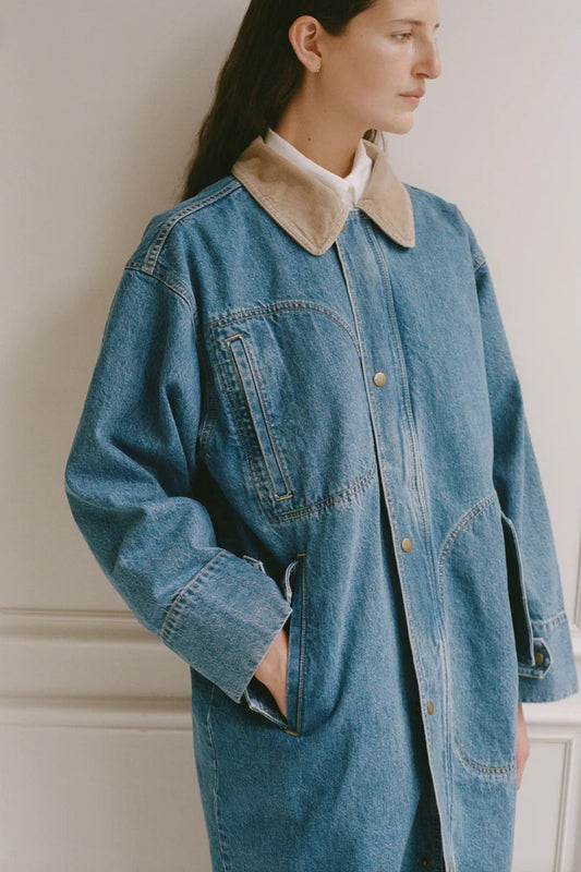 Town and Country Coat - Medium Blue