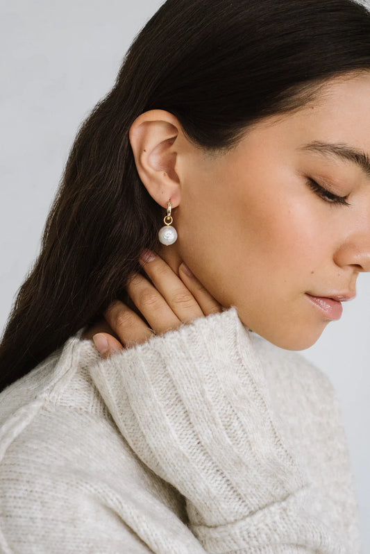 Anna Hoops + Wrinkle Pearl Charms