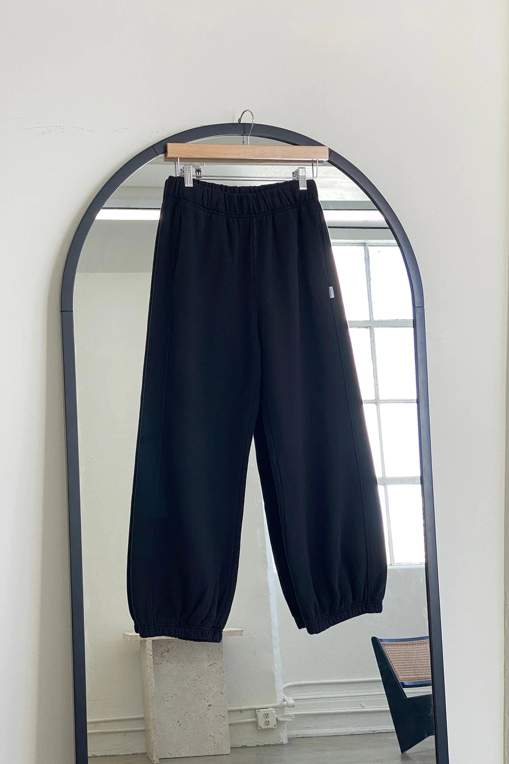 French Terry Balloon Pants - Black