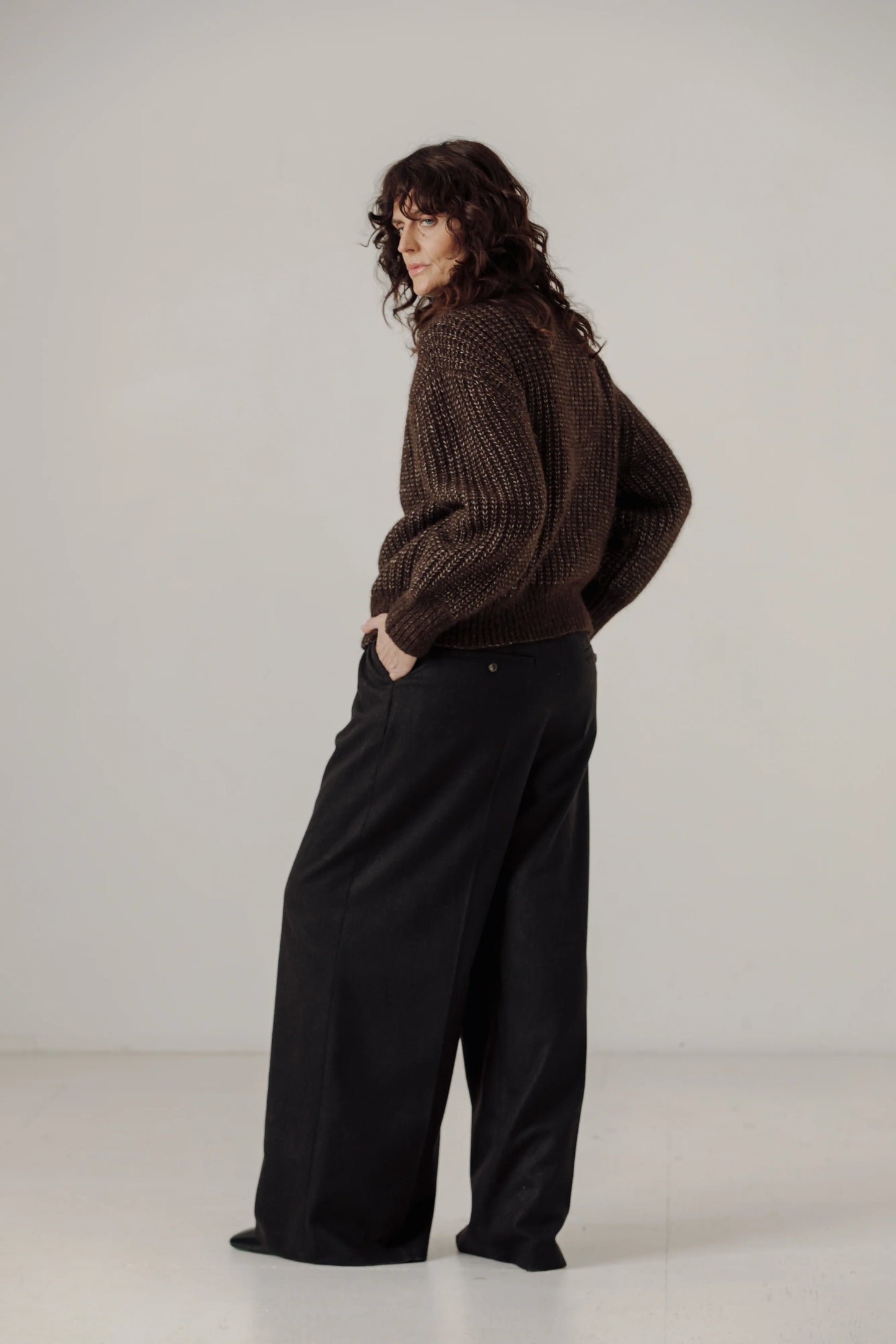 Alpine Quarter Zip Sweater in Carob