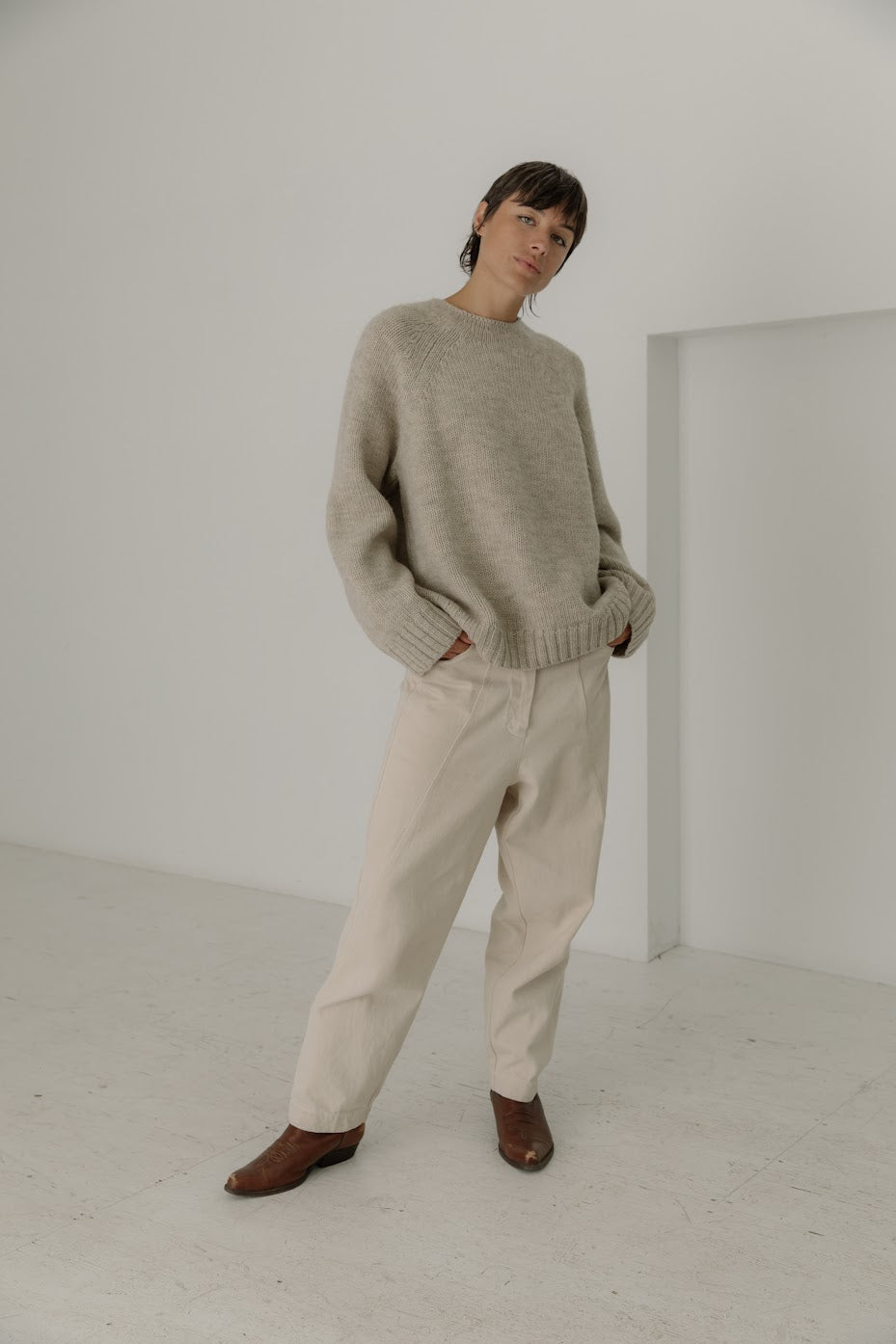 Bare Knitwear Stanley Pullover - Marble Grey