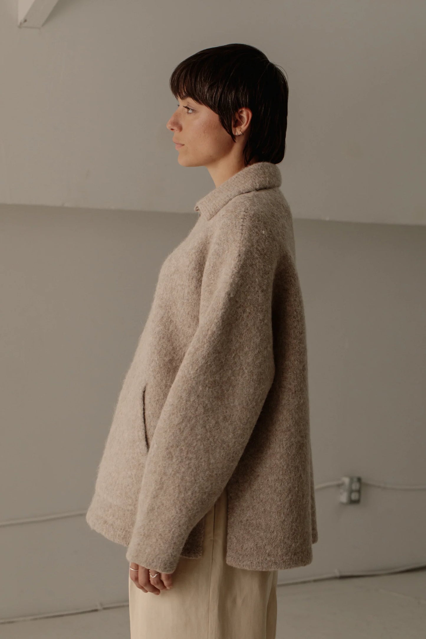 Felted Polo - Wheat