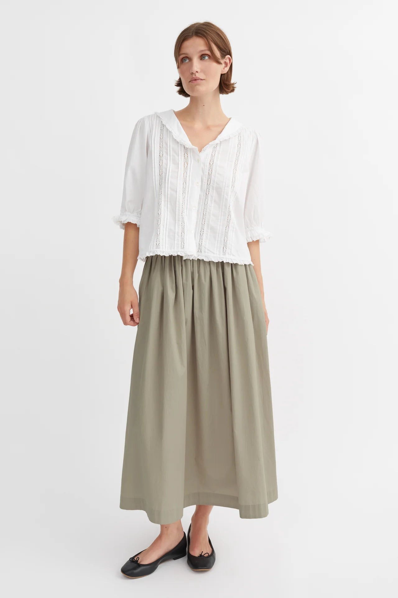 Dagny Skirt - Stone Moss