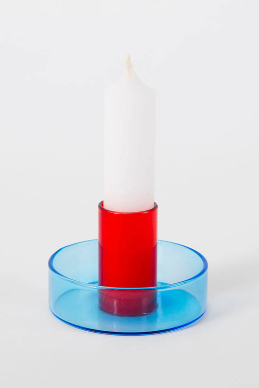 Duo Tone Glass Candle Holder