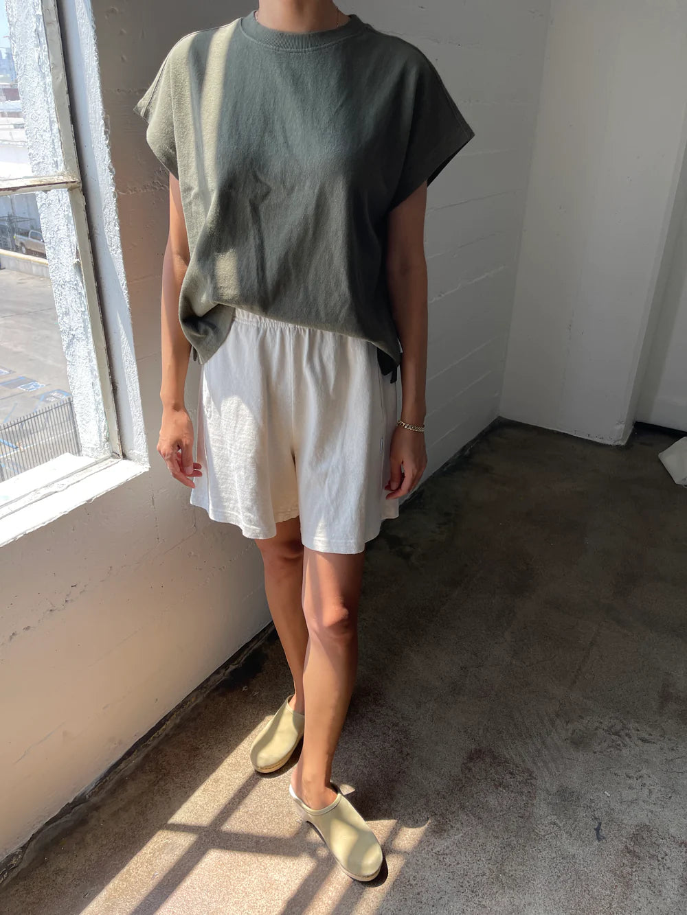 Flared Basket Ball Shorts - Naturel