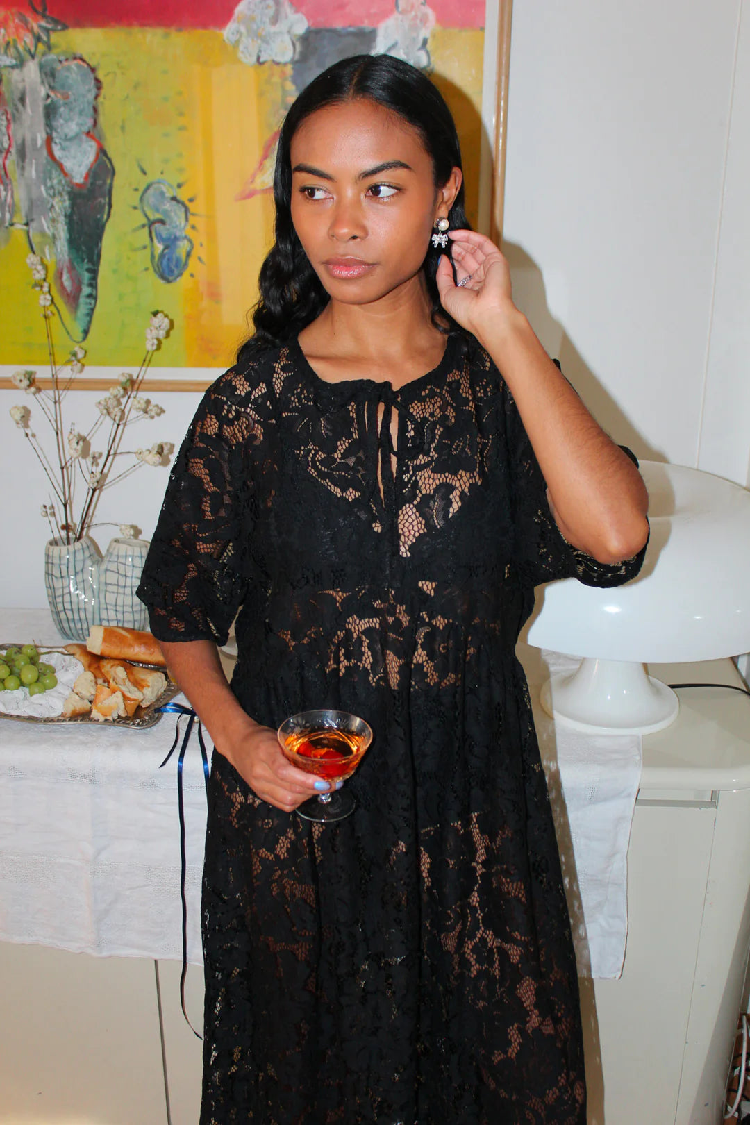 Zelda Dress Black Lanai Lace