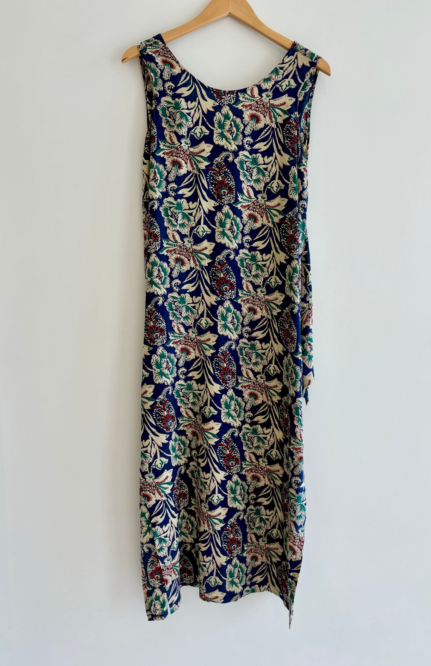 Vintage Floral Silk Dress
