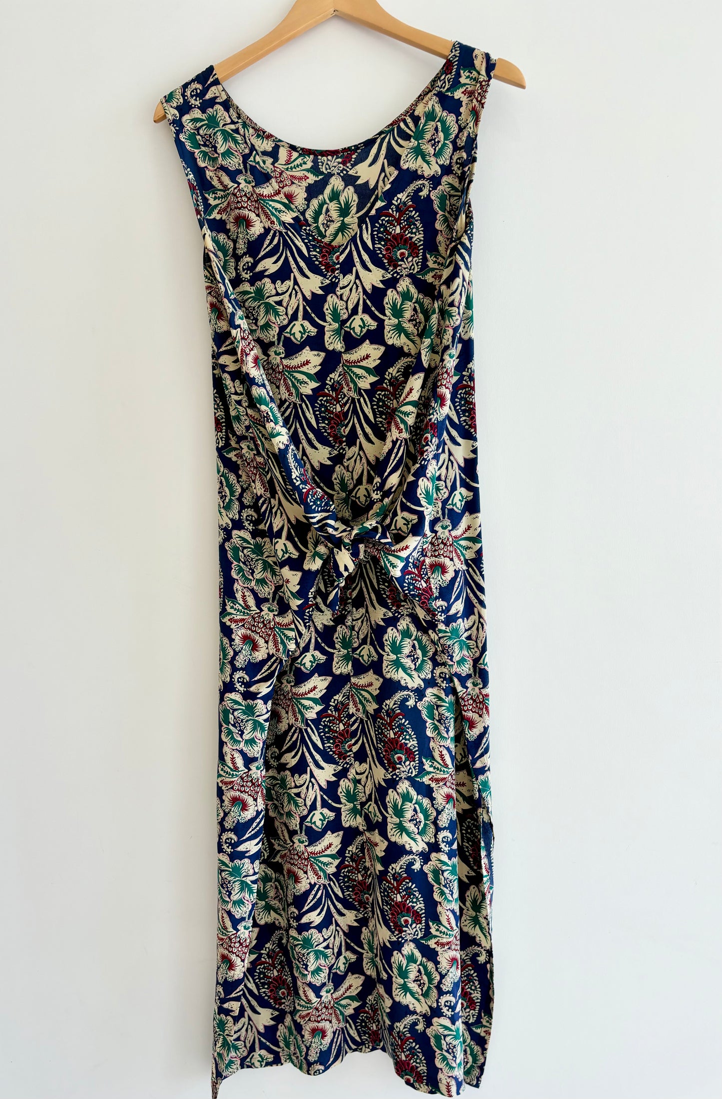 Vintage Floral Silk Dress