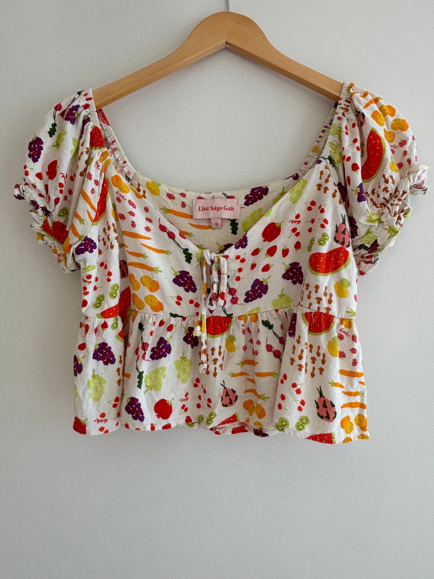 Lisa Says Gah - Fruit Crop Top