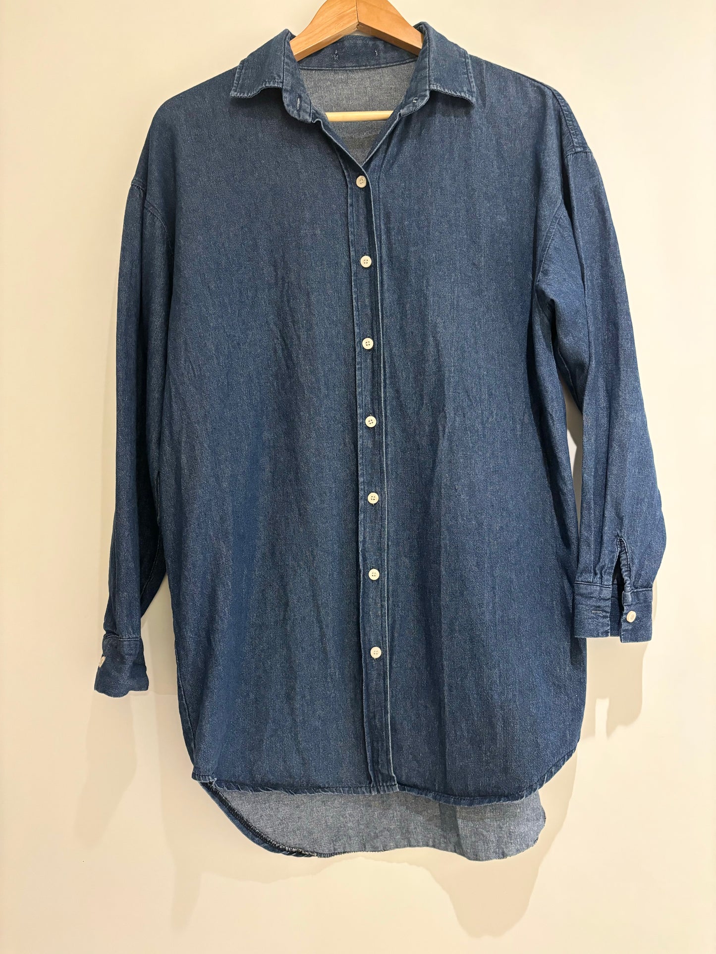 Oversized Cotton Denim Buttondown