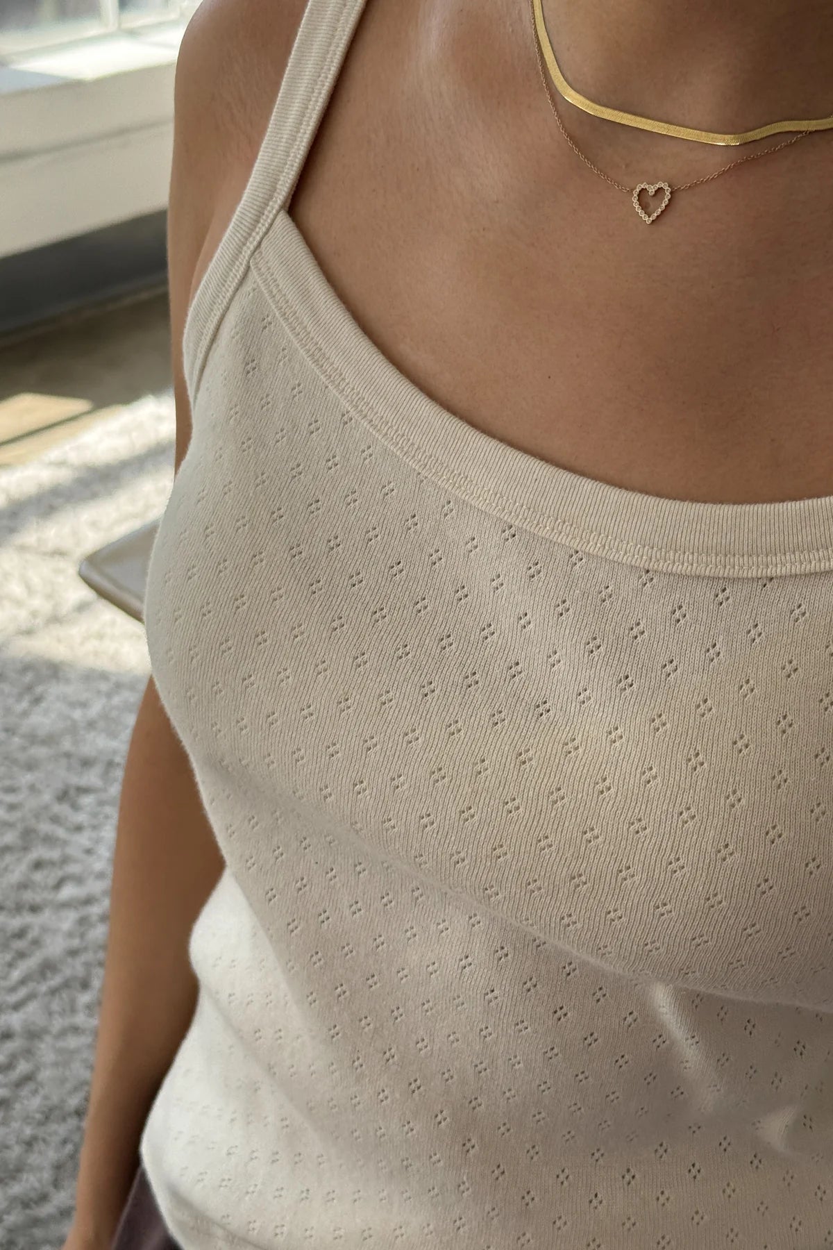 Pointelle Eve Cami - Naturel