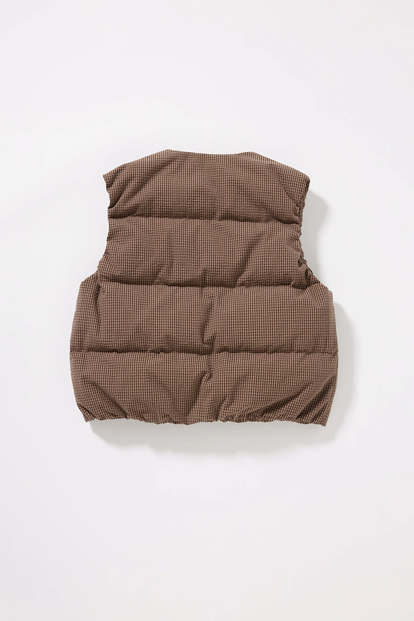 Static Quilted Down Vest - Cocoa