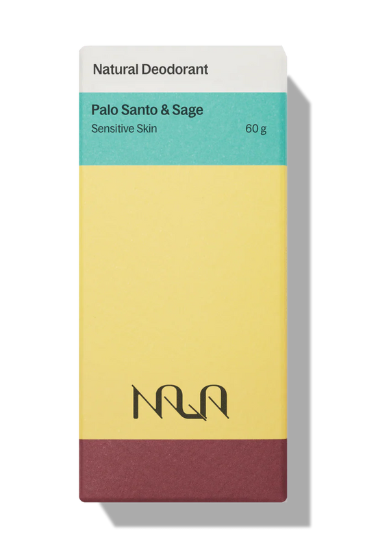Natura natural deodorant packaging with a white background