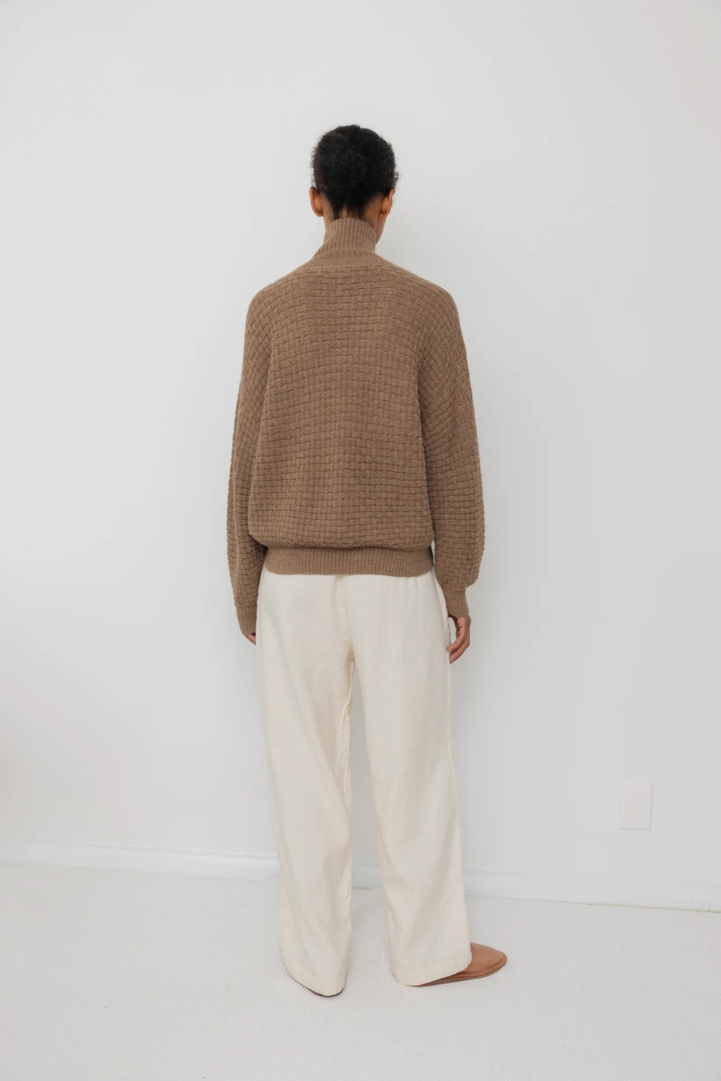 Lattice Cardigan - Camel