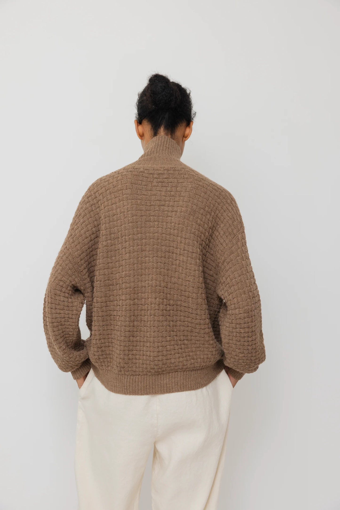 Lattice Cardigan - Camel