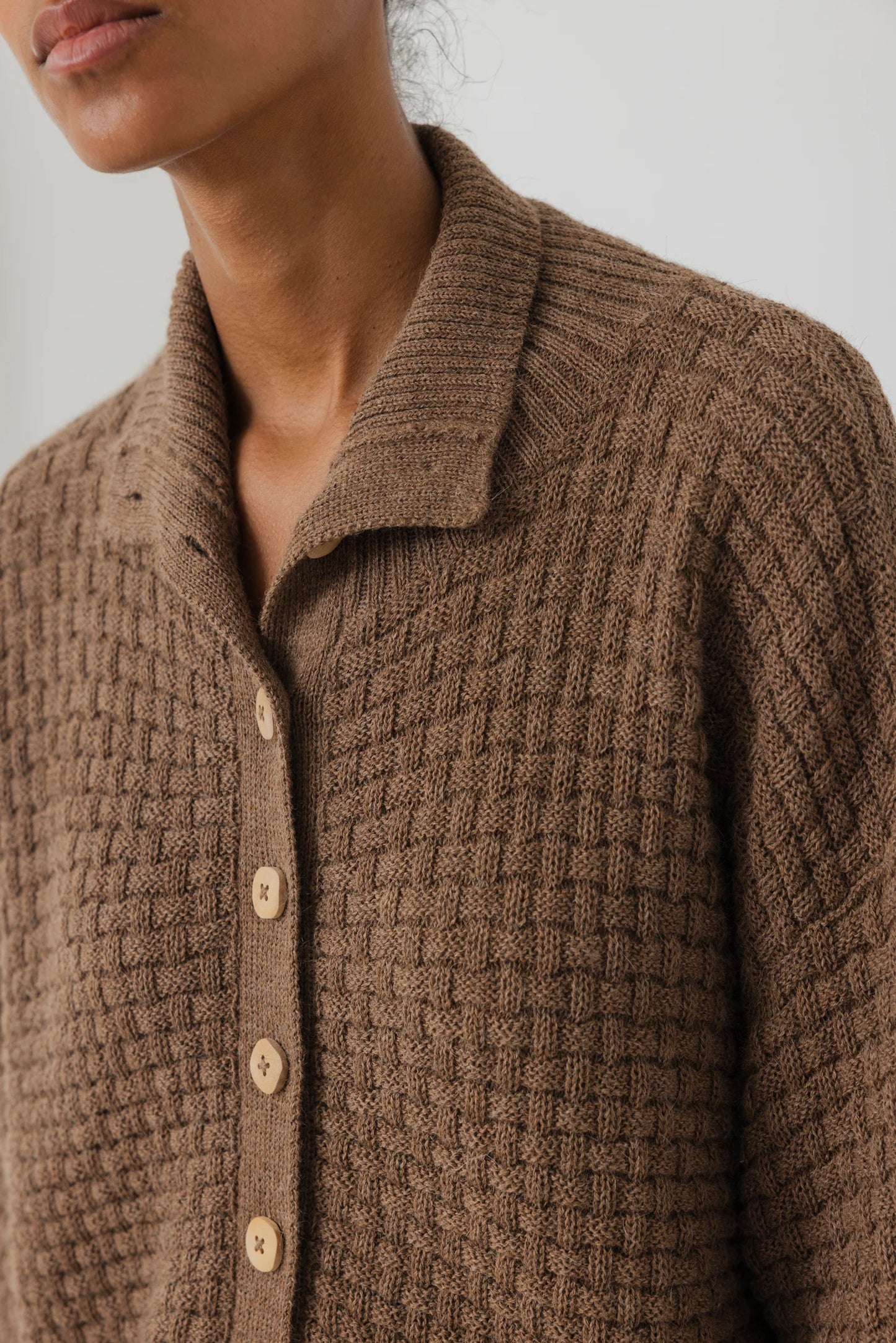 Lattice Cardigan - Camel