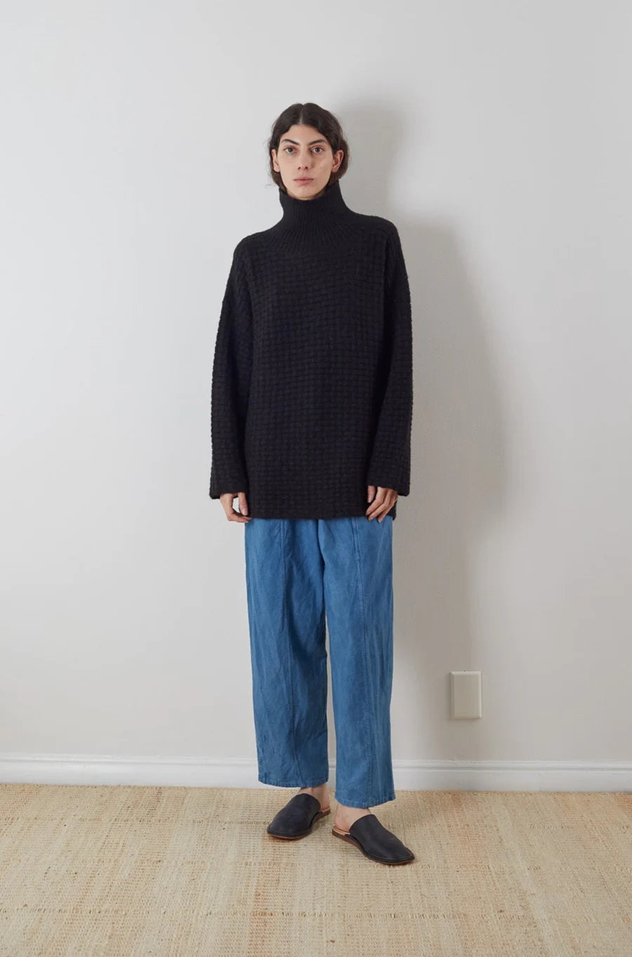 Lattice Turtleneck - Onyx
