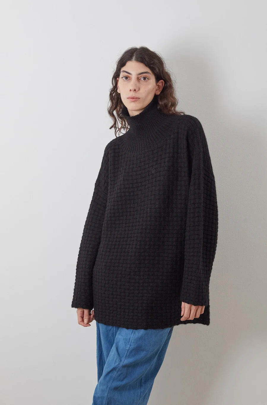 Lattice Turtleneck - Onyx
