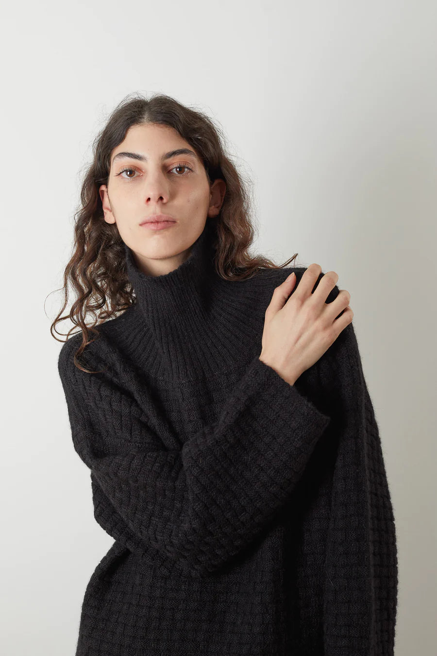 Lattice Turtleneck - Onyx