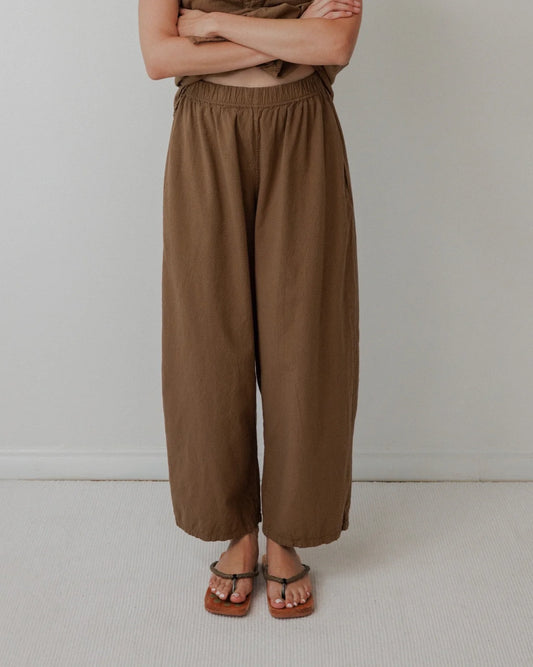 Wide Trousers - Sepia