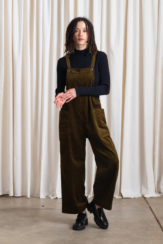 Overall Jumper - Olive Corduroy