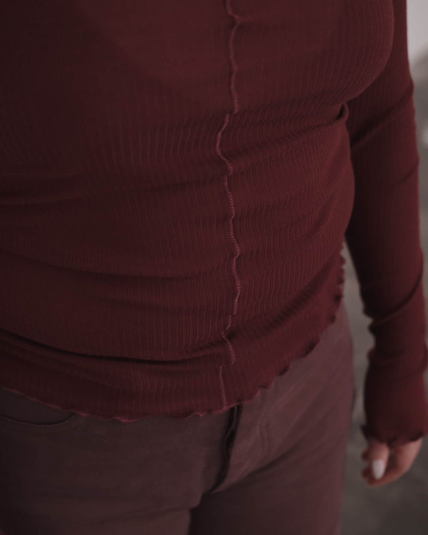 Pama Long Sleeve Tee - Nara Red