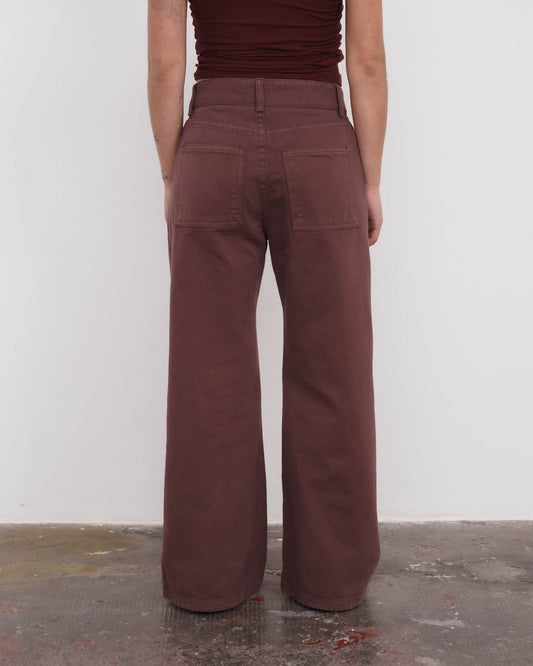 Tajo Wide Pants - Organic Cotton Cata Brown
