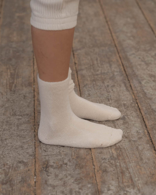 Buckle Overankle Socks - Off White