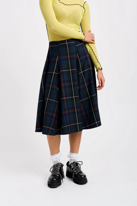 Berkely Skirt - Green Plaid