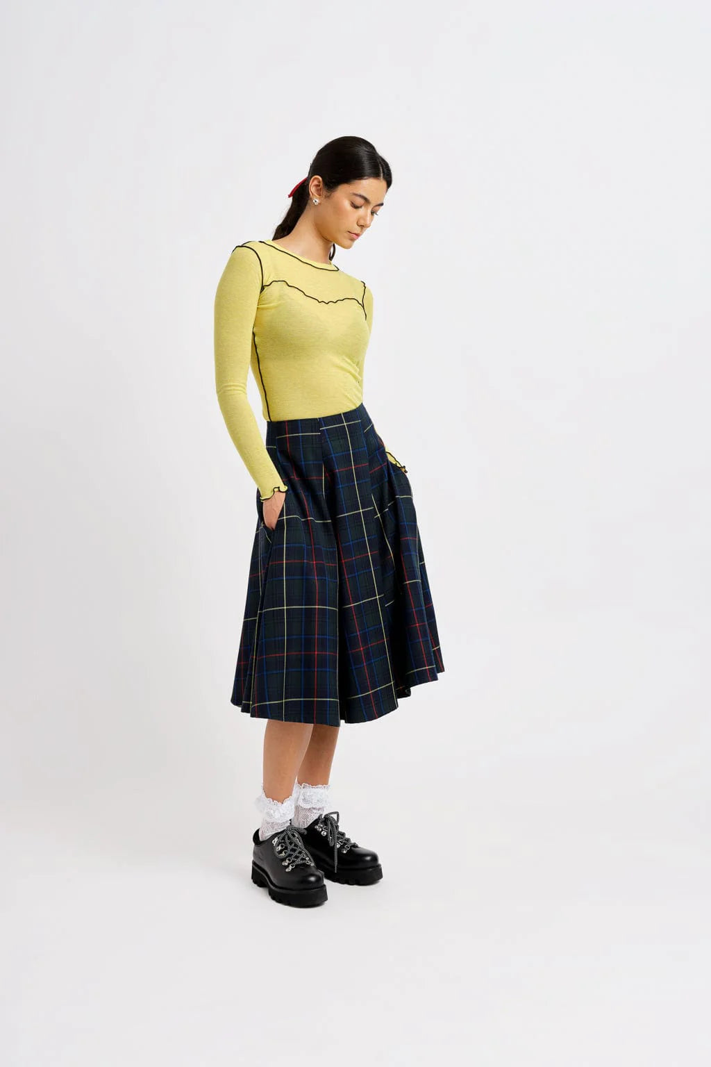 Berkely Skirt - Green Plaid