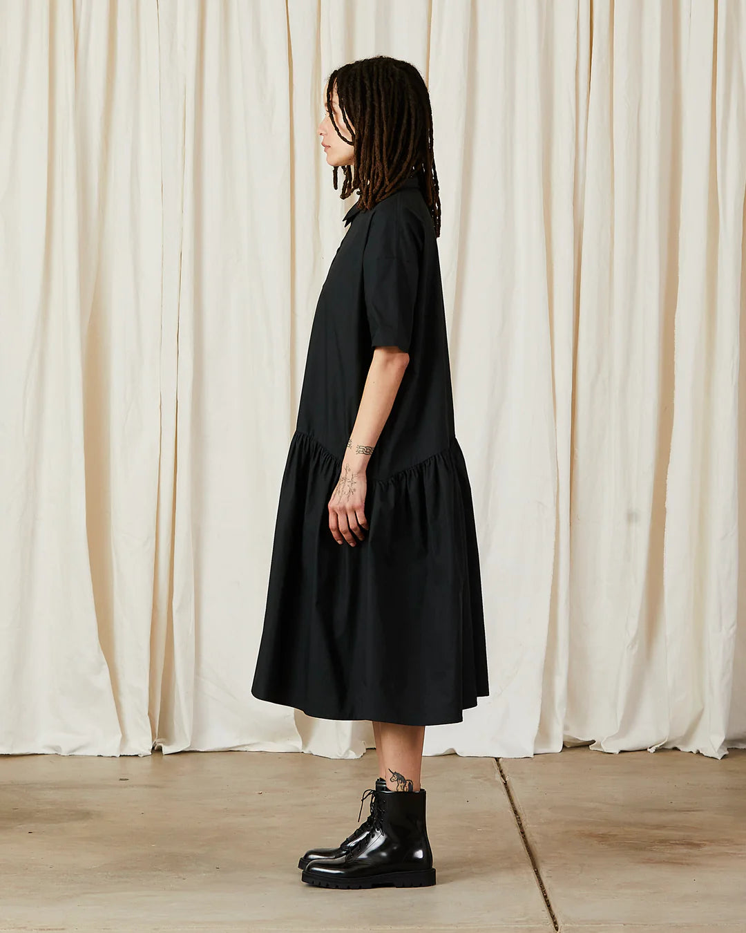 Collared Dress - Black