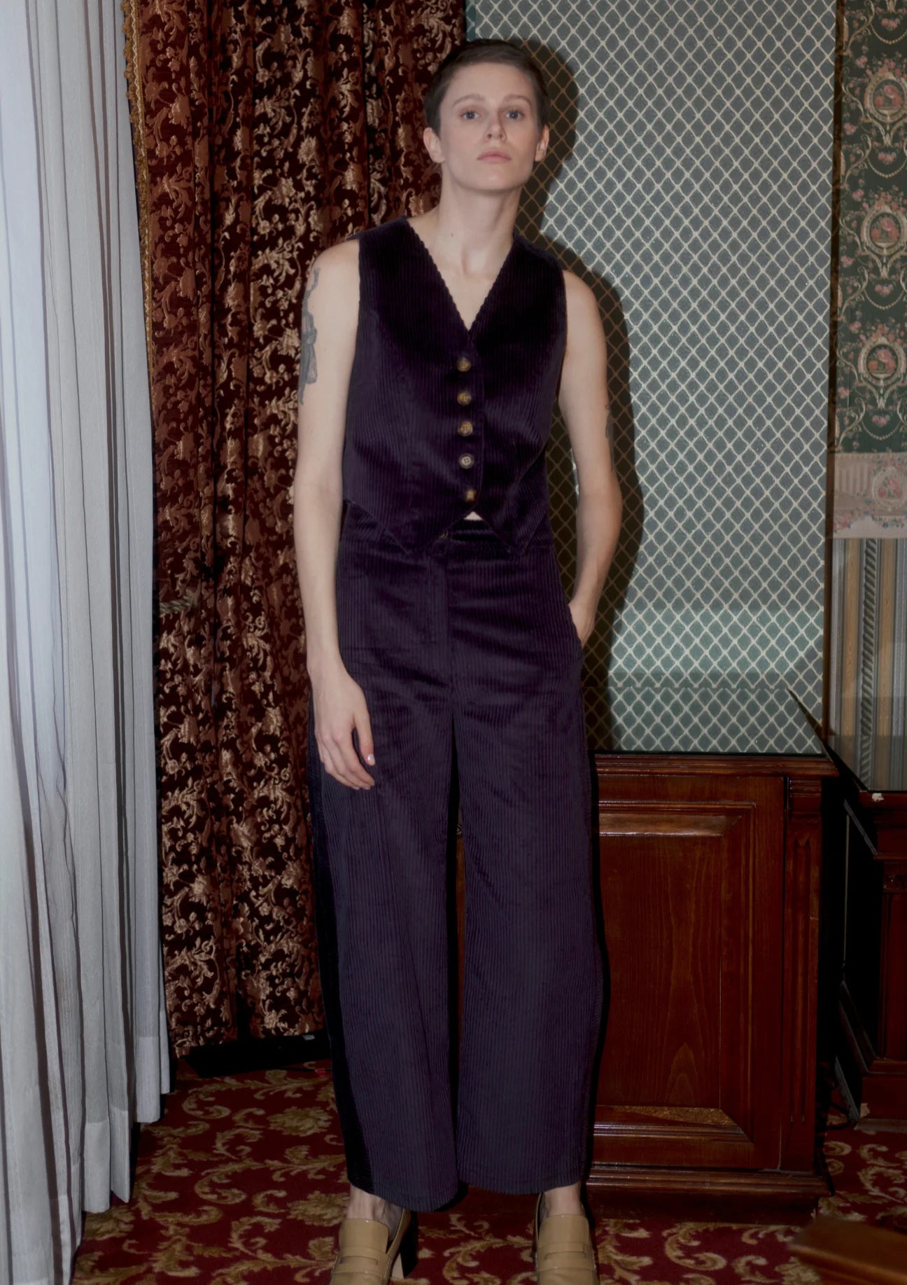 Side Kick Trousers - Plum