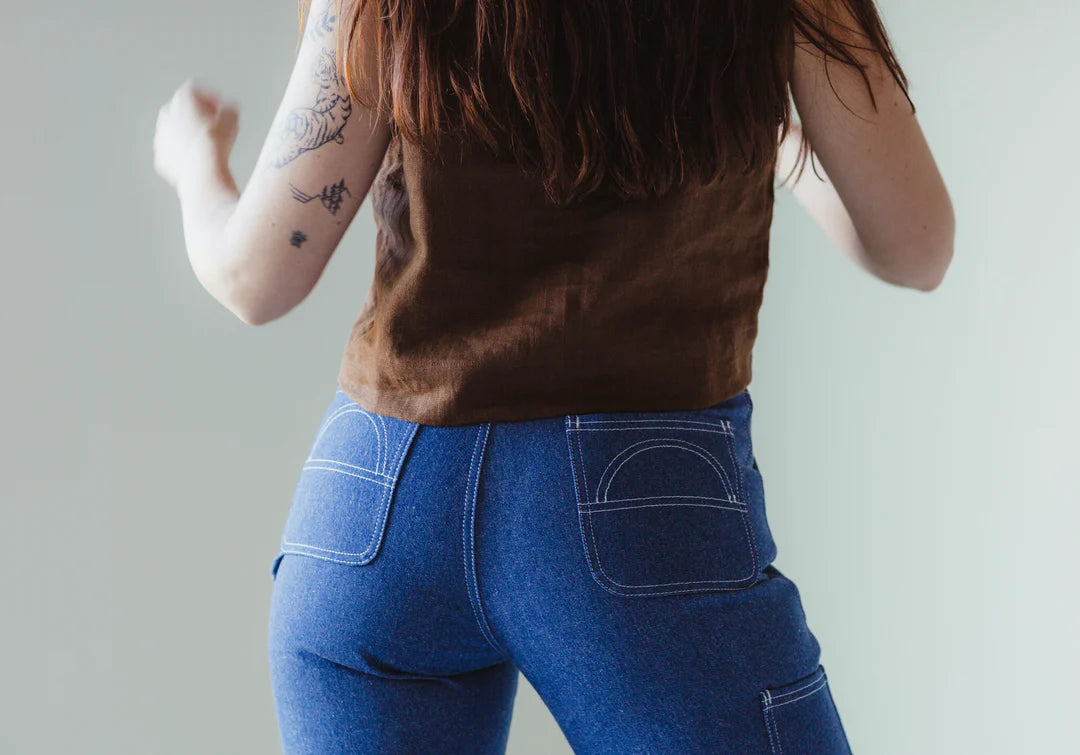 Lou Crop Tank - Chestnut