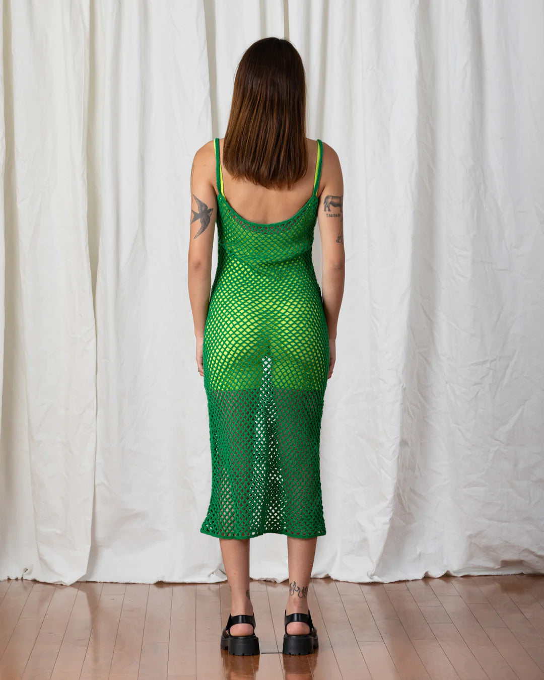Crochet Dress - Kelly Green