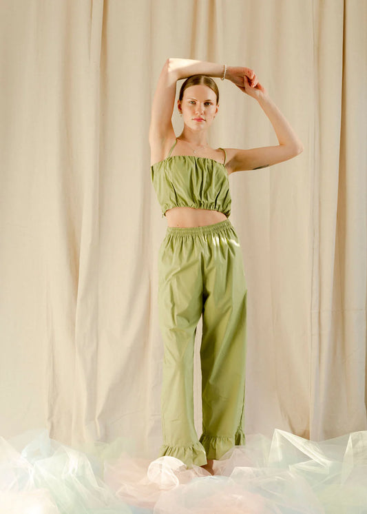 Yara Crop Top - Bay Leaf