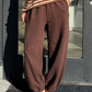 French Terry Balloon Pants - Cocoa Bean