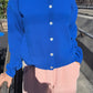 COTTON LEILA CARDIGAN - COBALT