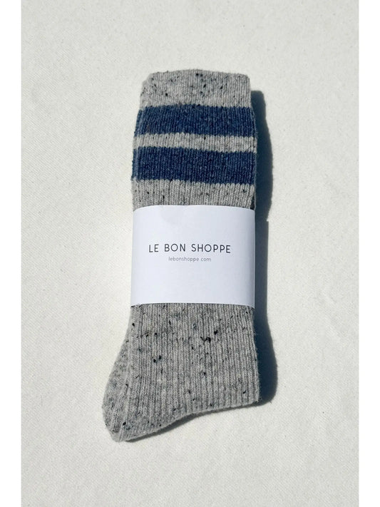 Snow Varsity Socks - Grey/Blue