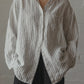 Britta Shirt - Linen Vintage Stripe