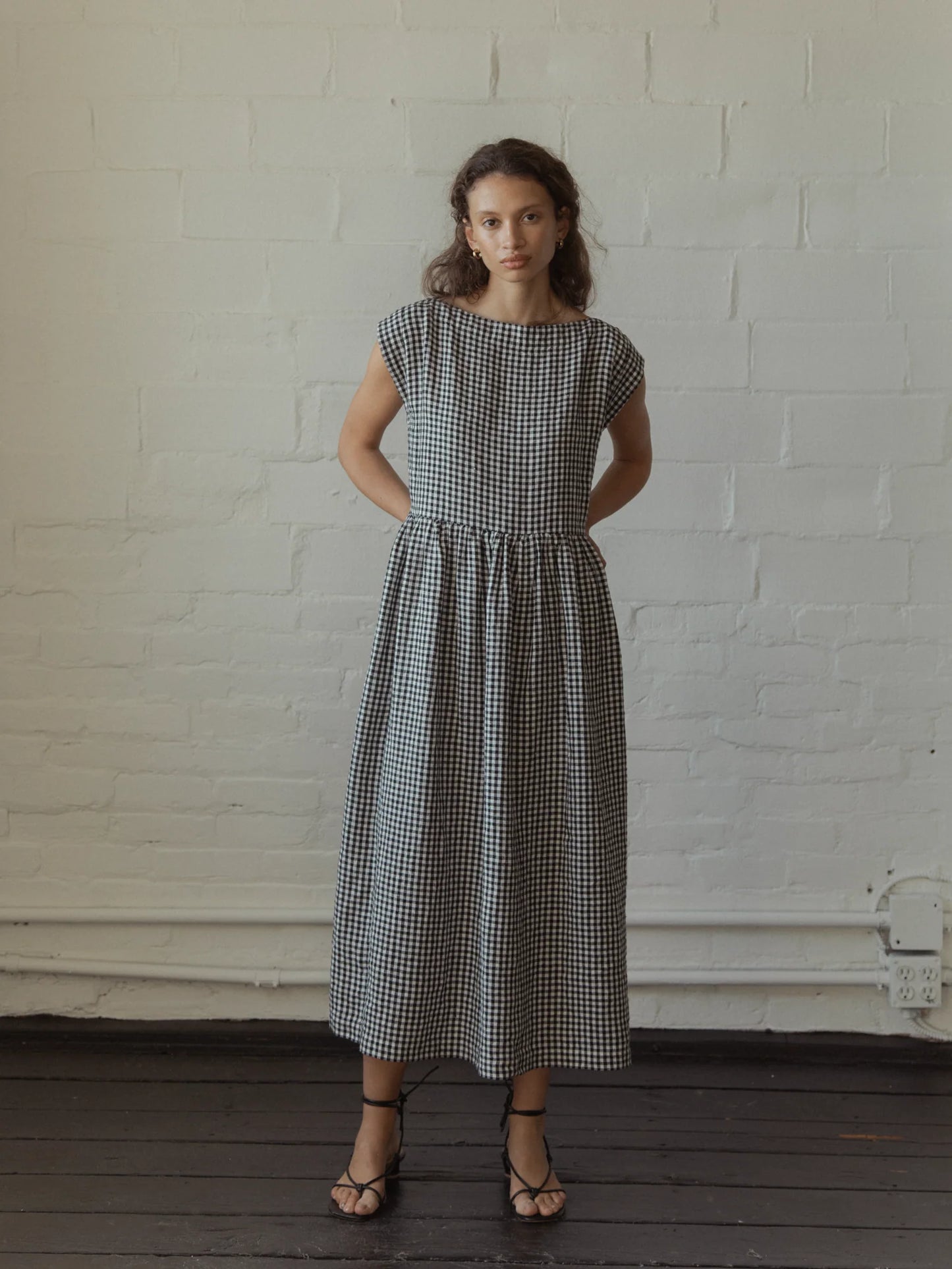 Valley Dress - Gingham Noir